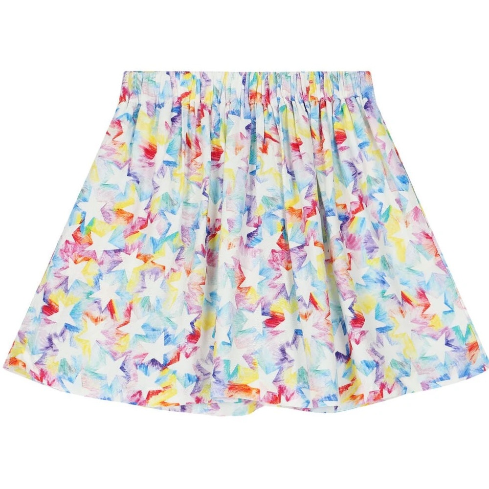 STELLA MCCARTNEY - RAINBOW STARS TWILL SKIRT